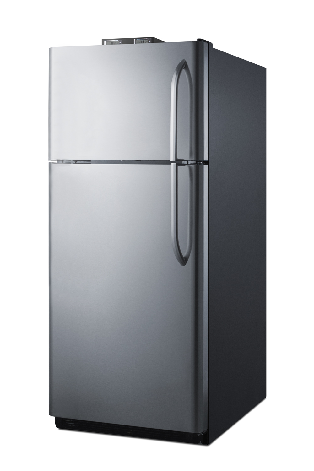 18 cu.ft. break room refrigerator-freezer with factory-installed NIST calibrated alarm/thermometers